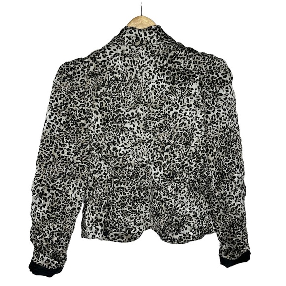 Vintage Early 2000’s Vivienne Tam Silk Black/White Animal Print Blazer Jacket 2 - Picture 7 of 16